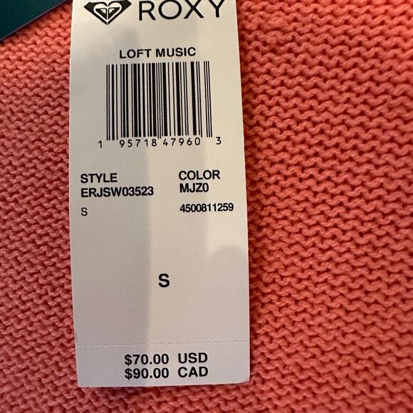 ROXY WOMEN’S SWEATER LOFT MUSIC SIZE SMALL CREW NECK NWT - Picture 8 of 11